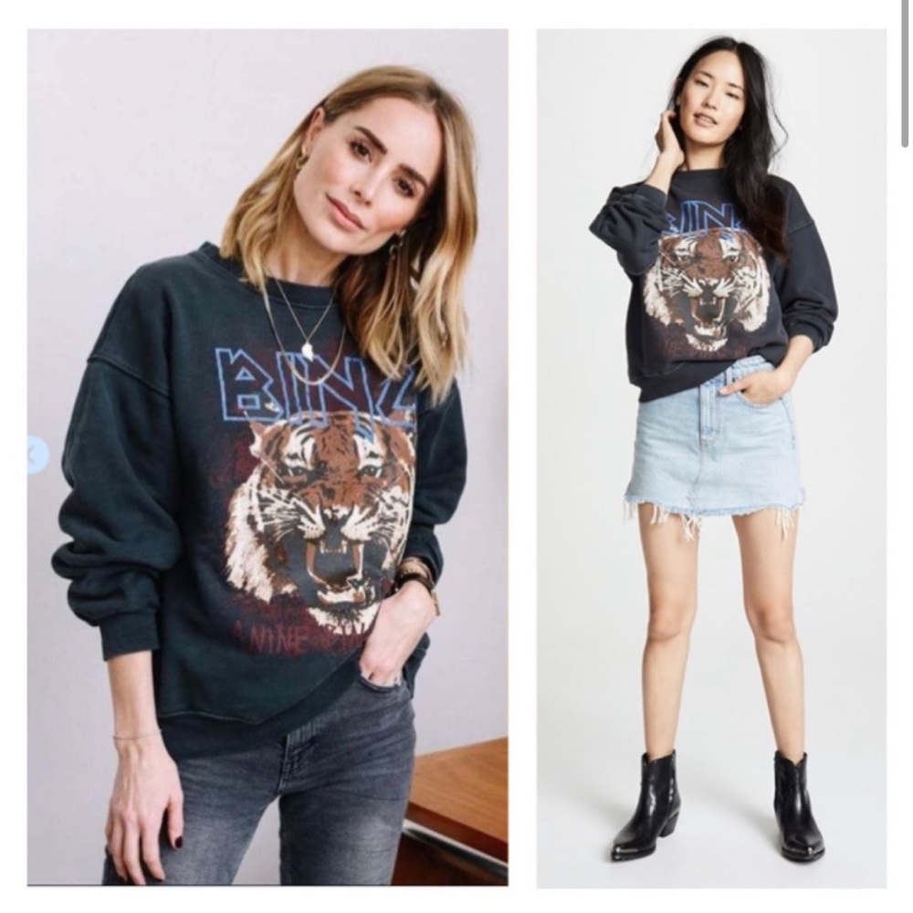 Anine Bing Medium Tiger Sweatshirt NWT